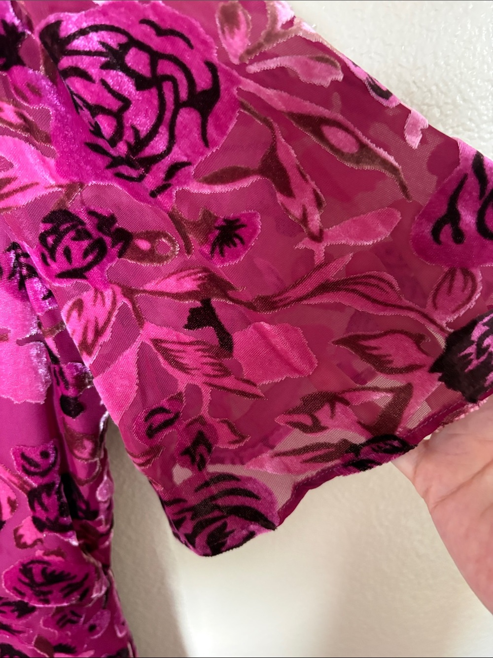 Adelyn Rae Raspberry Floral Fit-and-Flare Mini Dress - Picture 9 of 10